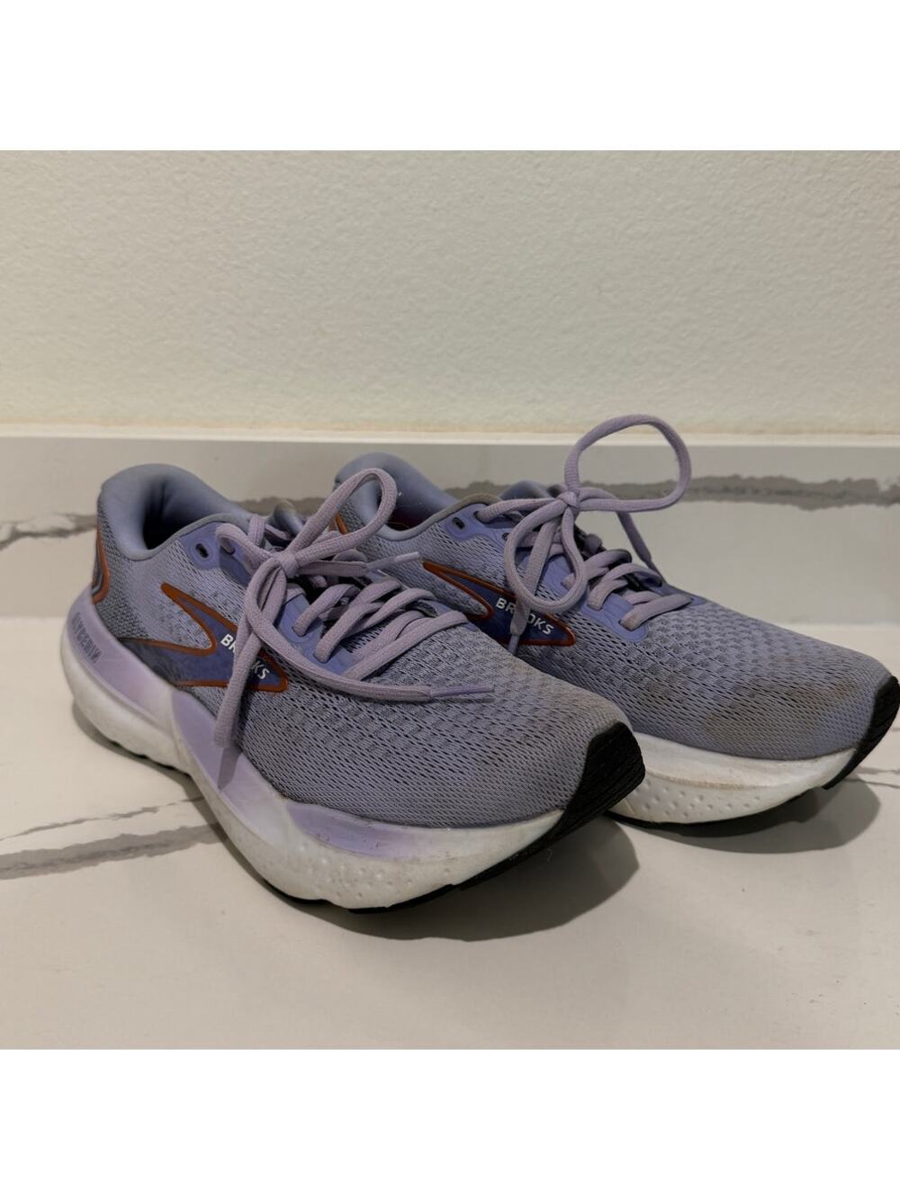 Brooks Glycerin 21 Lavender Black Copper Running Shoes Women's Size 7.5 Medium